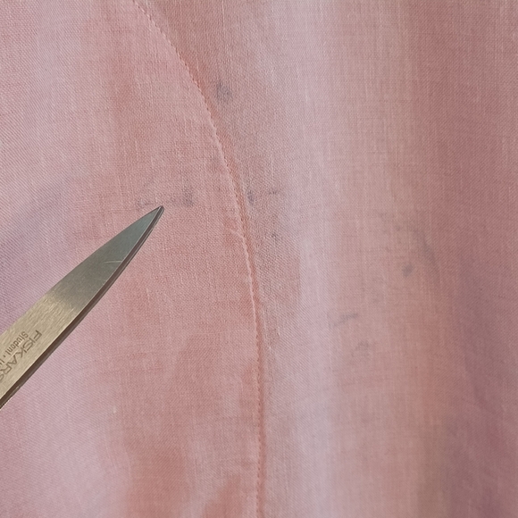 Studio 412 Pale Pink 100% Linen Sz M Short-Sleeve Dress - Picture 15 of 16